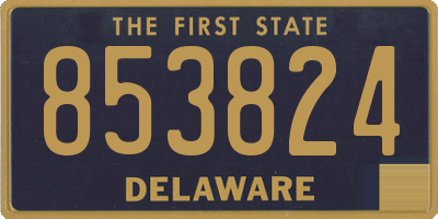 DE license plate 853824