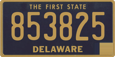 DE license plate 853825