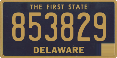 DE license plate 853829