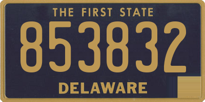 DE license plate 853832