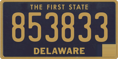 DE license plate 853833