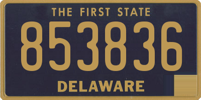 DE license plate 853836