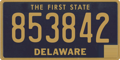 DE license plate 853842