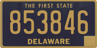 DE license plate 853846