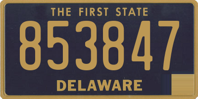 DE license plate 853847