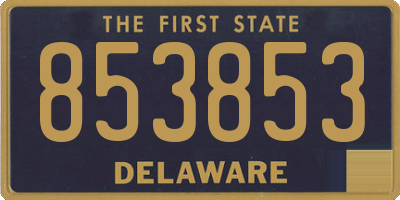DE license plate 853853