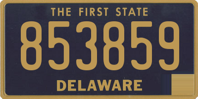 DE license plate 853859