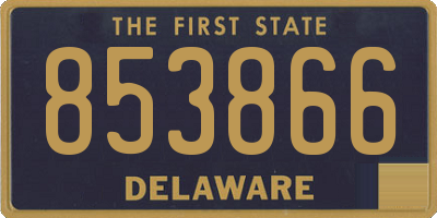 DE license plate 853866