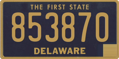 DE license plate 853870