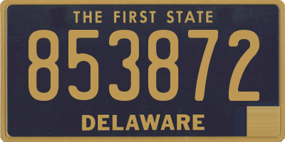 DE license plate 853872