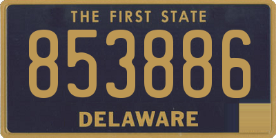 DE license plate 853886