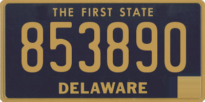 DE license plate 853890