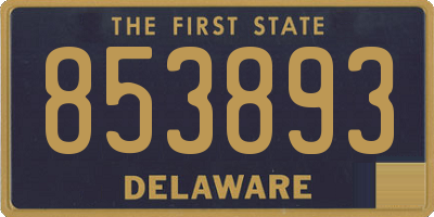DE license plate 853893