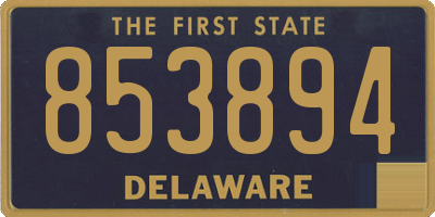 DE license plate 853894