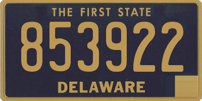 DE license plate 853922