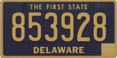 DE license plate 853928
