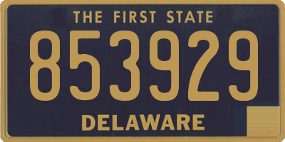DE license plate 853929