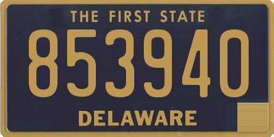 DE license plate 853940