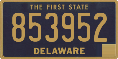 DE license plate 853952