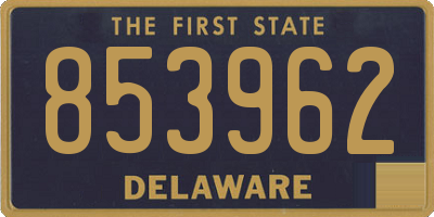 DE license plate 853962