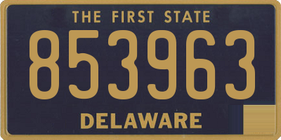 DE license plate 853963
