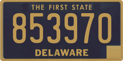 DE license plate 853970