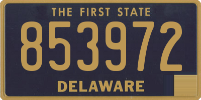 DE license plate 853972