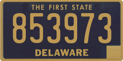 DE license plate 853973