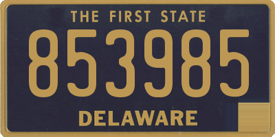 DE license plate 853985