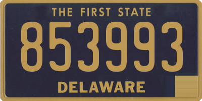 DE license plate 853993