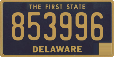 DE license plate 853996