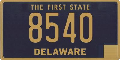 DE license plate 8540