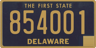 DE license plate 854001