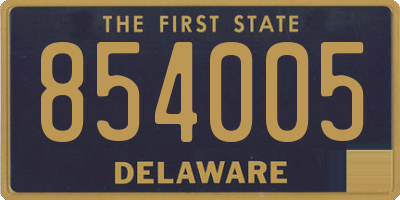 DE license plate 854005