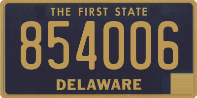 DE license plate 854006