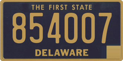 DE license plate 854007