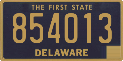 DE license plate 854013