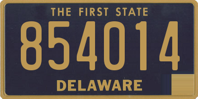 DE license plate 854014