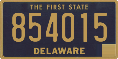 DE license plate 854015