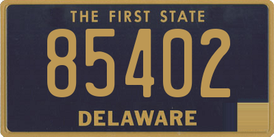 DE license plate 85402