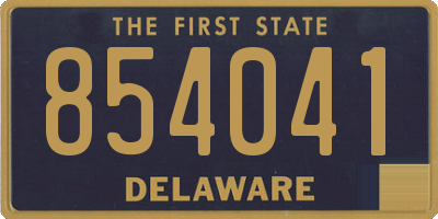 DE license plate 854041