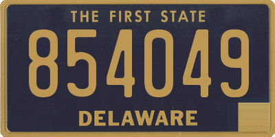 DE license plate 854049