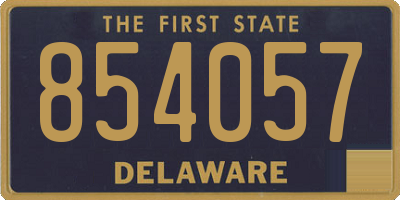 DE license plate 854057