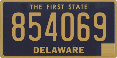 DE license plate 854069