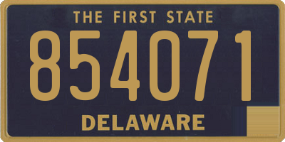 DE license plate 854071
