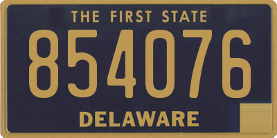 DE license plate 854076