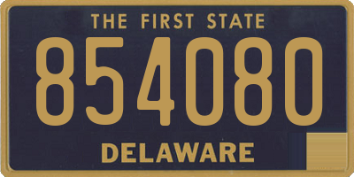 DE license plate 854080