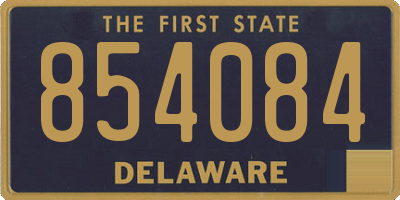DE license plate 854084