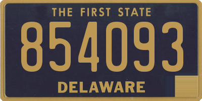 DE license plate 854093