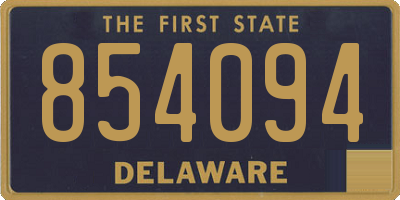 DE license plate 854094